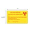 Nevs Nuclear Medicine Labels -Radionuclide 2-7/16" x 4" Yellow w/Rubine Red X-2587 - alternate 2